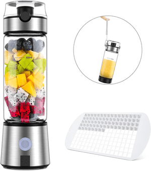 Ayyie Personal Rechargeable Portable, Multifunctional Mini Travel Blender for Shakes and Smoothies, with 4000mAh USB Batteries, BPA Free, 14-Oz