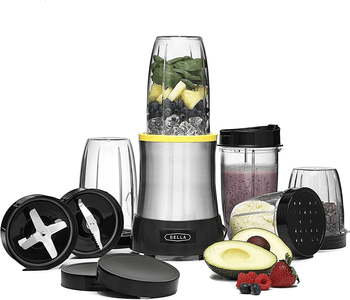 BELLA (13984) 15 Piece Rocket Extract PRO Power Blender Set, Stainless Steel