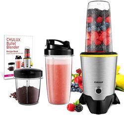 CHULUX Smoothie Bullet Blender Maker with Recipe Book, 1000W High Speed Coffee Grinder with Blending & Grinding Blades , Low Noise, Tritan 32+15 OZ