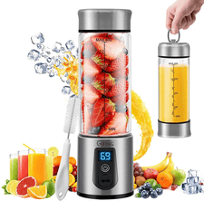 G-TING Personal Smoothies Cordless Blender, Single Serve Mini Blender 450ml USB Rechargeable Small Juice Mixer Portable Juicer, FDA BPA Free