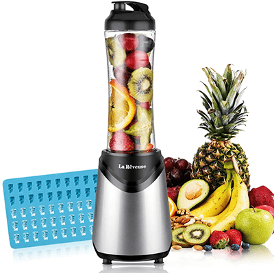 La Reveuse Personal Blender 300 Watts with 18-Oz BPA Free Portable Travel Sports Bottle