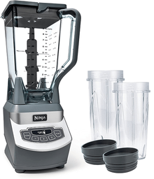 Ninja Professional Countertop Blender (BL660) (1100-Watt) Base, 72-Oz Total Crushing Pitcher and (2x) 16Oz Cups