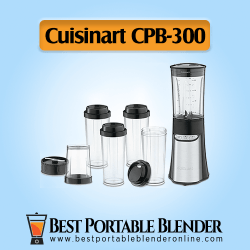 Cuisinart (CPB-300) - [SmartPower Portable Blending & Chopping System] with to-go travel bottles for on-the-go sipping purpose