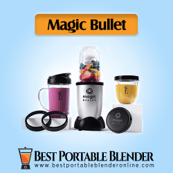 Magic Bullet Bender with portable cups filled with fruits and smoothies