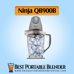 Ninja (QB900B) Portable Blender crushing ice cubes