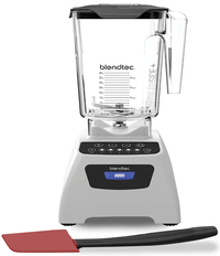 Blendtec Classic 575 Blender WildSide - Professional Grade Power Blender with 90-Oz Jar & Spoonula Spatula Bundle - White