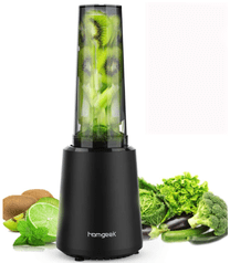 Homgeek Personal Mini Blender with fruits and veggies ingredients - Single Serve Mixer with Press Down Technology