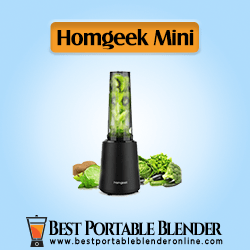 Homgeek Personal Mini Blender with fruits and veggies ingredients - Single Serve Smoothie Maker with Press Down Technology