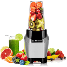 La Reveuse (LARB1803S2) Personal Smoothie Blender stuffed with fruit ingredients - [Countertop Edition]