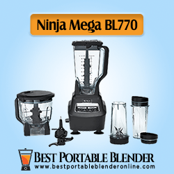 Ninja Mega Kitchen System (BL770) Blender - [Ultimate Food Processor] with 1500W Auto-iQ Base, 72oz Pitcher, 64oz Bowl, (2) Nutri Ninja Cups