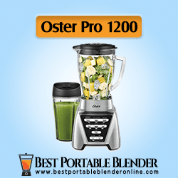 Oster Pro 1200 Best Portable Blender for Crushing Ice with Glass Jar & 24-Oz Smoothie Cup Brushed Nickel [Budget-Choice]