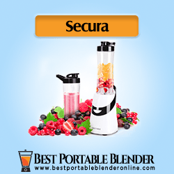 Secura Personal Smoothie Blender with two (20-Oz) Single Serve Bottles, Travel Lids and fruit items