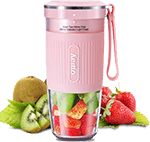 Aeitto Portable Blender for travel, Cordless Personal Juicer, Mini Mixer, Smoothies Maker Bottle With USB Rechargeable, BPA Free, Pink