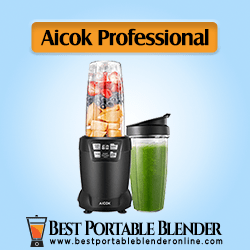 Aicok Travel Blender filled with fruit ingredients – with LED Smart One Touch Functionality