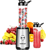 Herrchef Smoothie Blender for Travel, Personal Blender for Shakes with 350W Single Serve Blender for Fruits and Vegetables Drinks with 2 x 20-Oz Tritan BPA-Free Travel Sport Bottles