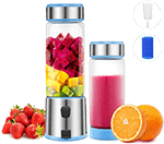 TTLIFE Portable Blender for travel, 2 Cup Cover Personal Juicer with 15-Oz, 5000mAH USB Rechargeable Cordless Smoothie Glass Blender for Gym, Picnic, Office, Home, Kitchen