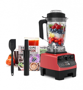 Homgeek High Power Professional Blender, Countertop 1450W, High Power Blender with Built-in Timer, Soup Maker