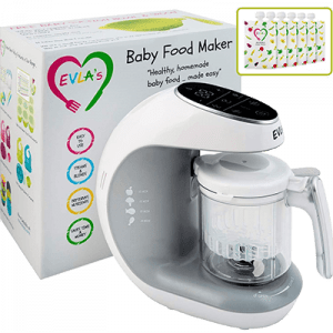 Baby Food Maker - Baby Food Processor Blender Grinder Steamer - Cooks & Blends Healthy Homemade Baby Food in Minutes Self Cleans - Touch Screen Control 6 Reusable Food Pouches